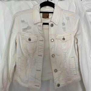 American Eagle White Denim Jacket